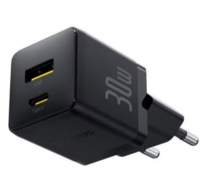 Baseus Зарядний пристрій Baseus Palm Fast Charger C+U 30W cluster black (P1011160A113-00)