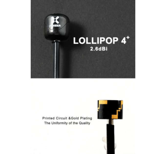 Foxeer Антена для дрона Foxeer Lollipop 4 Plus High Quality 5G SMA Angle 150mm RHCP 1шт. (PA14745ANGLE)