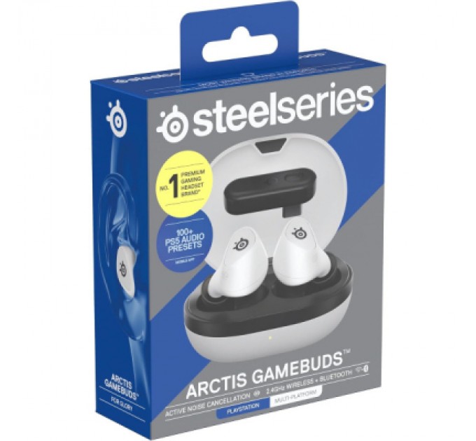 Навушники SteelSeries Arctis GameBuds Bluetooth White (61682)