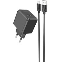 Зарядний пристрій HOCO CS11A Ocean USB + cable USB to Micro 5P 10.5W Black (6942007603584)