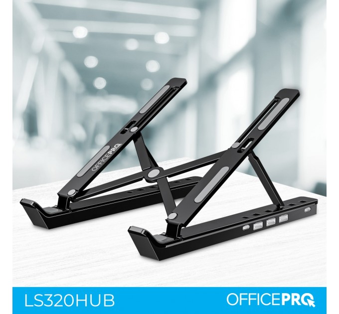 Підставка до ноутбука OfficePro LS320HUB Black (LS320HUB)