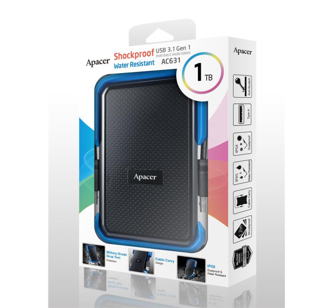 Apacer Зовнішній жорсткий диск 2.5" 1TB Apacer (AP1TBAC631U-1)