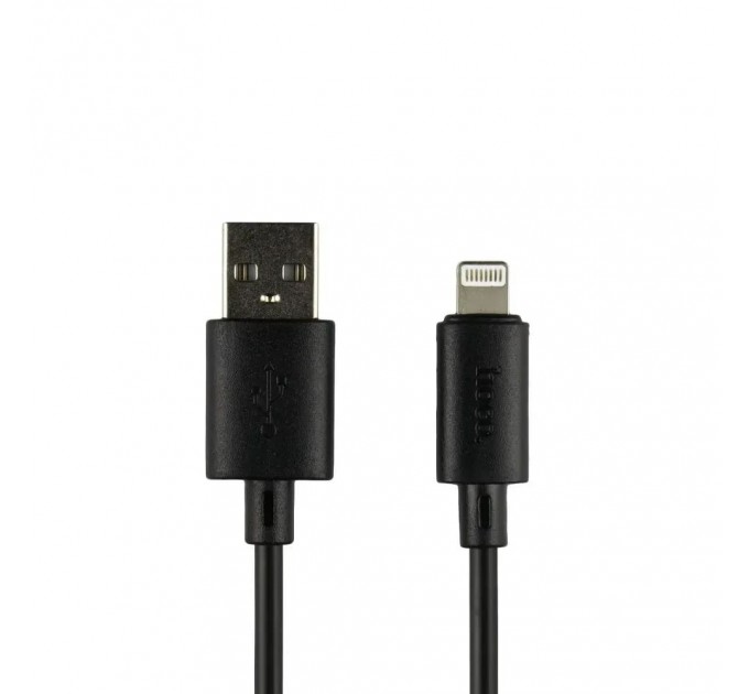 Кабель Hoco X88 Gratified USB - Lightning  (M/M), 1 м, Black (6931474783301)