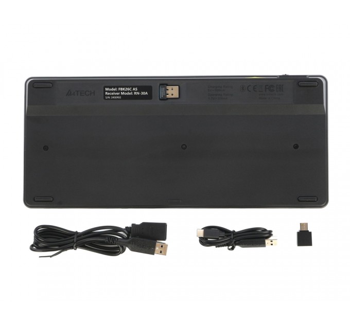 A4Tech Клавіатура бездротова A4Tech FBK26C AS Black