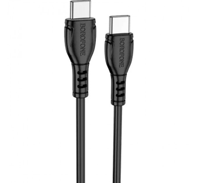BOROFONE Дата кабель USB-C to USB-C 1.0m 60W Triumph BX51 black BOROFONE (6931474751669)
