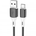 BOROFONE Дата кабель USB 2.0 AM to USB-C 1.0m 3A silicone BX79 black BOROFONE (6974443384789)