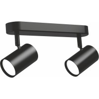 Світильник точковий Videx під лампу 2xGU10 накладний поворотний (VL-SPF05B-BPB)