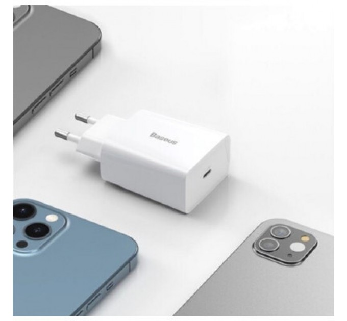 Baseus Зарядний пристрій Baseus Speed Mini Quick Charger White (CCFS-SN02)