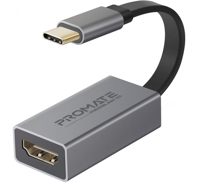 Promate Адаптер Promate USB Type-C - HDMI (M/F) Grey (medialink-h1.grey)