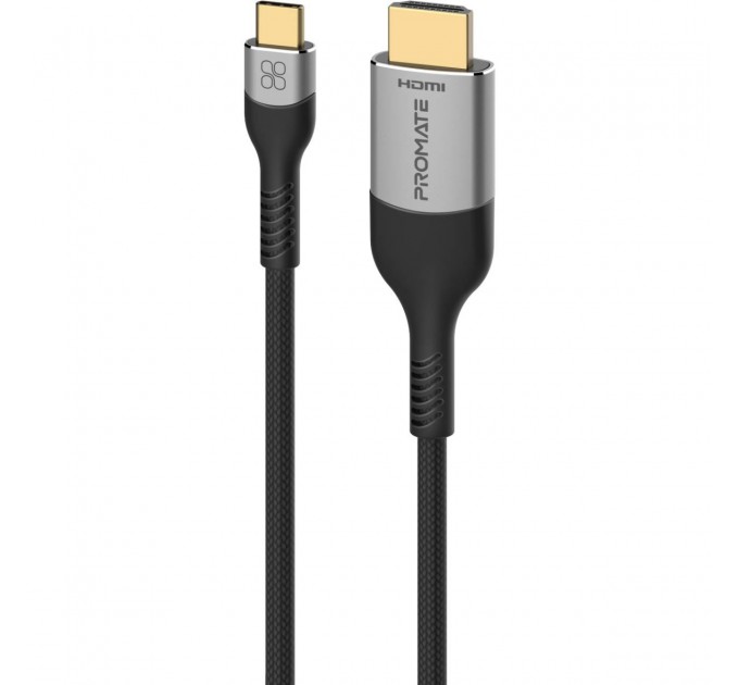 Promate Кабель Promate USB Type-C - HDMI V 2.1 (M/M), 1.8 м, Grey (mediacord-8k.grey)