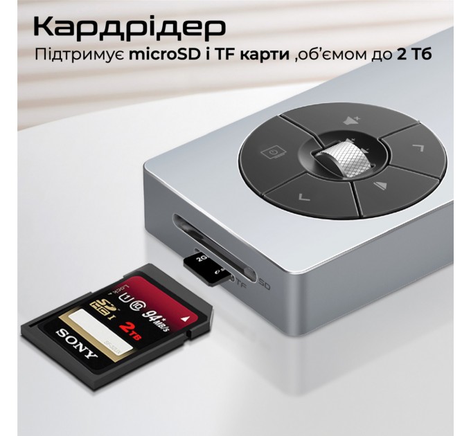 Promate USB-хаб Promate ComandHub-Pro USB Type-C Grey