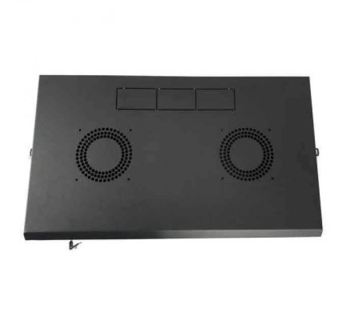 Eserver Шафа настінна Eserver 4U 19" 600х350х284 (Ш*Г*В), скло, чорна (ES-Е435B)