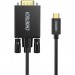 Choetech Кабель мультимедійний USB-C to VGA 1.8m FHD60Hz black Choetech (XCV-1801-BK)