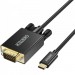 Choetech Кабель мультимедійний USB-C to VGA 1.8m FHD60Hz black Choetech (XCV-1801-BK)