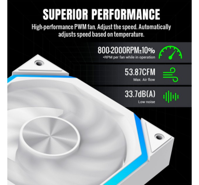 Кулер до корпусу Gamemax FN12A-N2-W