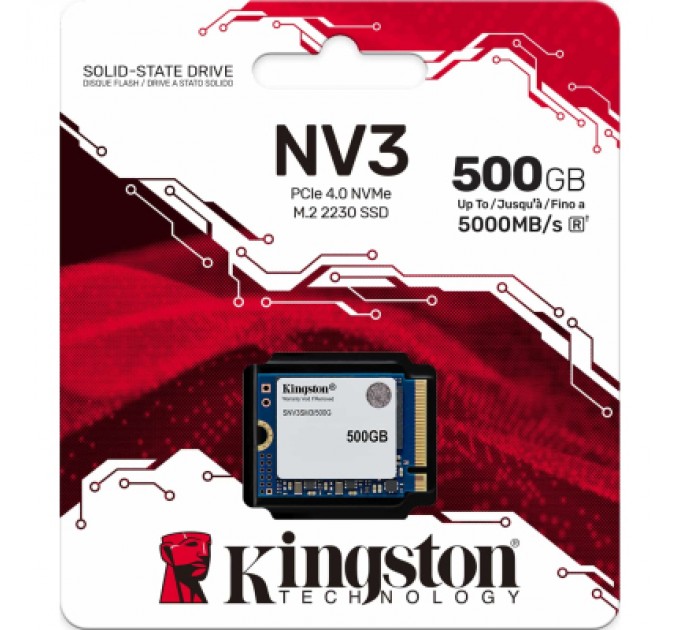 Kingston Накопичувач SSD M.2 2230 500GB NV3 Kingston (SNV3SM3/500G)