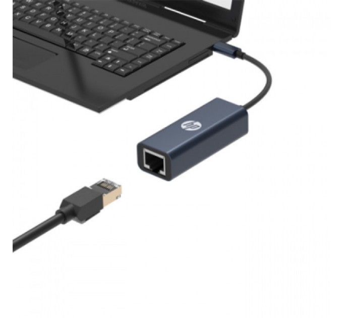 HP Адаптер USB 3.1 USB-C to RJ45 Ethernet 1000Mbps blue HP (DHC-CT208)
