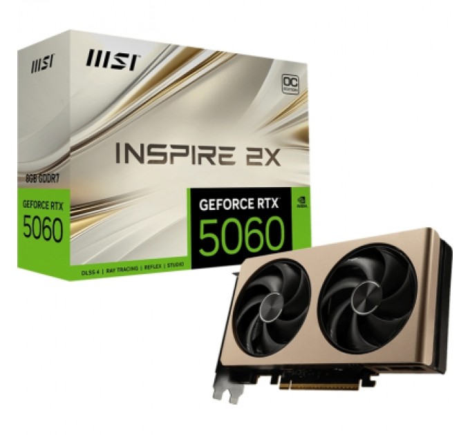 MSI Відеокарта MSI GeForce RTX5060 8Gb INSPIRE 2X OC (RTX 5060 8G INSPIRE 2X OC)