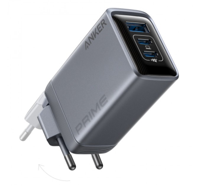 Anker Зарядний пристрій Anker GaNPrime 100W 2xUSB-C PD + 1xUSB-A Foldable Silver (A2688341)