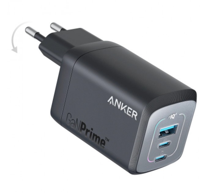 Anker Зарядний пристрій Anker GaNPrime 67W 2xUSB-C PD + 1xUSB-A Black (A2669313)