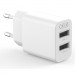 XO Зарядний пристрій XO L109 12W 2xUSB-A White (L109_White)