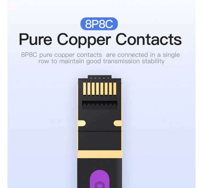 Патч-корд Vention CAT7 SSTP Ethernet, 0.5 m, Black (ICABD)