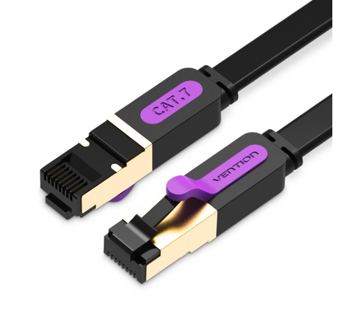 Патч-корд Vention CAT7 SSTP Ethernet, 0.5 m, Black (ICABD)