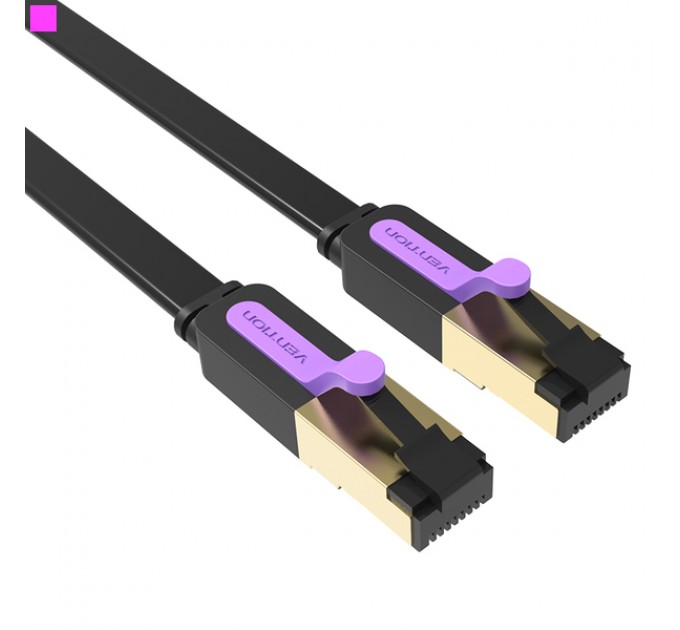 Патч-корд Vention CAT7 SSTP Ethernet, 0.5 m, Black (ICABD)