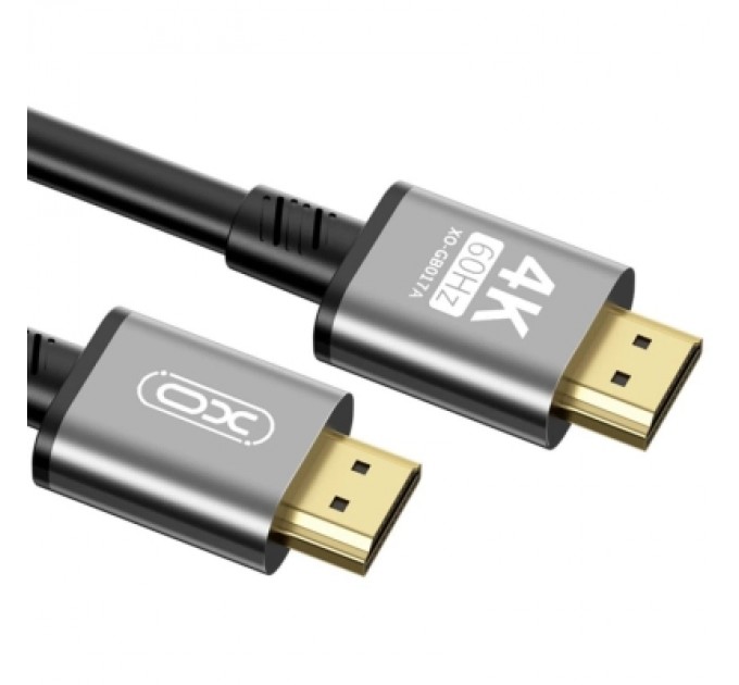 XO Кабель мультимедійний HDMI to HDMI 3.0m v2.0 black XO (GB017A-HDMI.tranish)
