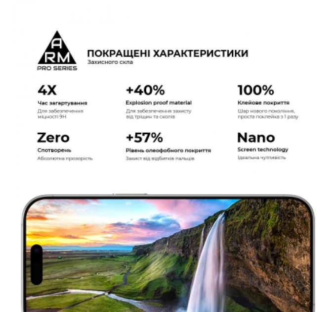 Armorstandart Скло захисне Armorstandart Pro Apple iPhone 16 Pro with mesh (ARM87027)