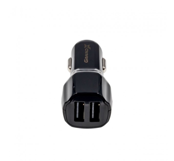 Grand-X Автомобільний зарядний пристрій Grand-X (2USB 2.4A) Black (CH-26B)