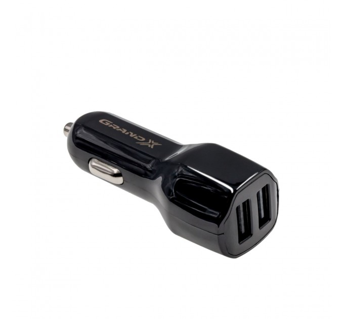 Grand-X Автомобільний зарядний пристрій Grand-X (2USB 2.4A) Black (CH-26B)