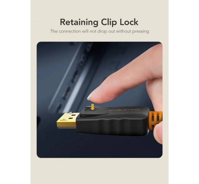 Кабель Cabletime DisplayPort - DisplayPort V 1.2 (M/M), 3 м Black (CD21N)