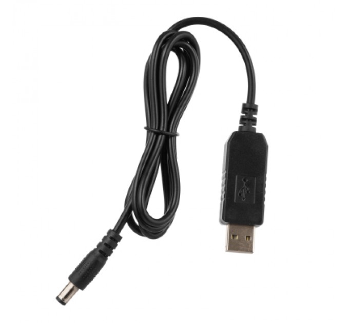 2E Кабель живлення Кабель USB-A > DC 5.5х2.5мм живлення 2Е 1м, 9В/1A, чорний 2E (2E-CCAD9-BK)