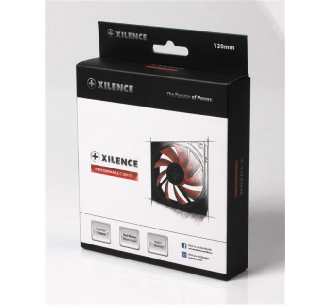 Xilence Вентилятор Xilence XPF120.R (XF039), 120х120х25мм, 3-pin+4-pin, Black/Red