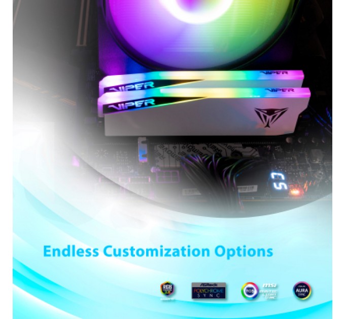 Модуль пам'яті для комп'ютера DDR5 32GB (2x16GB) 7000 MHz Viper Elite 5 RGB Patriot (PVER532G70C32KW)