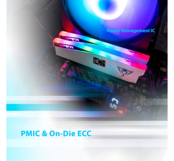 Модуль пам'яті для комп'ютера DDR5 32GB (2x16GB) 7000 MHz Viper Elite 5 RGB Patriot (PVER532G70C32KW)