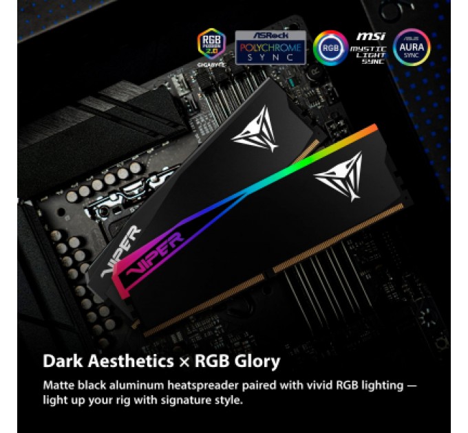 Patriot Модуль пам'яті для комп'ютера DDR5 64GB (2x32GB) 6400 MHz Viper Elite 5 Ultra RGB Patriot (VEUR564G6432K)