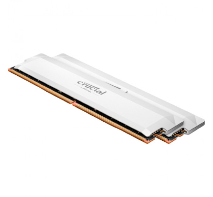 Micron Модуль пам'яті для комп'ютера DDR5 32GB (2x16GB) 6400 MHz Pro Overclocking White Micron (CP2K16G64C38U5W)