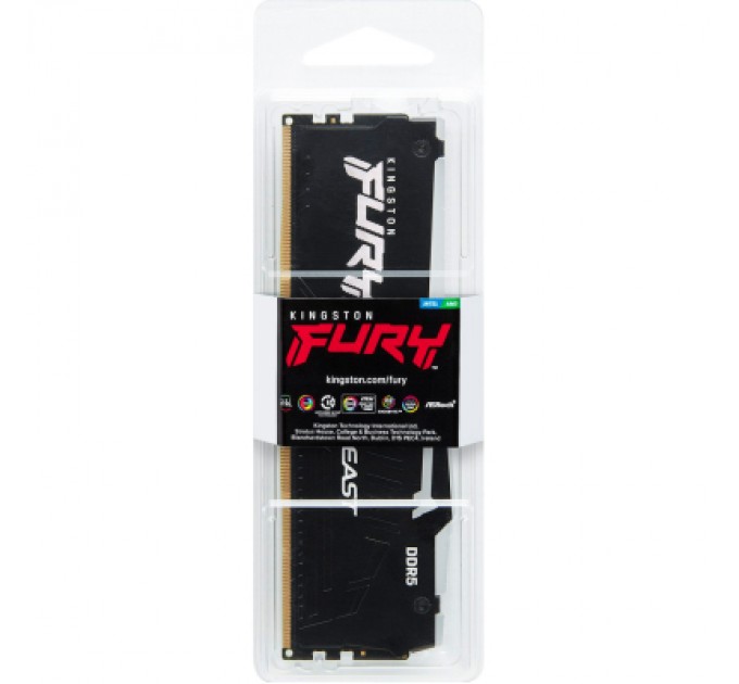Kingston Fury (ex.HyperX) Модуль пам'яті для комп'ютера DDR5 32GB 5600 MHz Beast RGB EXPO Black Kingston Fury (ex.HyperX) (KF556C40BB2A-32)