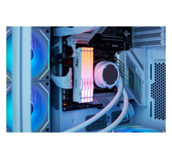 Модуль пам'яті для комп'ютера DDR5 32GB (2x16GB) 6000 MHz Beast RGB EXPO White Kingston Fury (ex.HyperX) (KF560C36BWE2AK2-32)