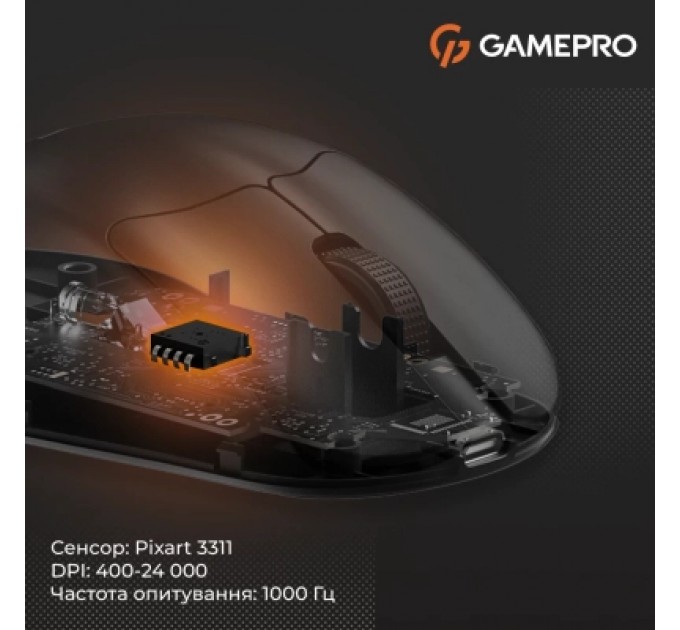 GamePro Мишка GamePro Genesis Avenger Wireless/Bluetooth/USB Black (GM096B)