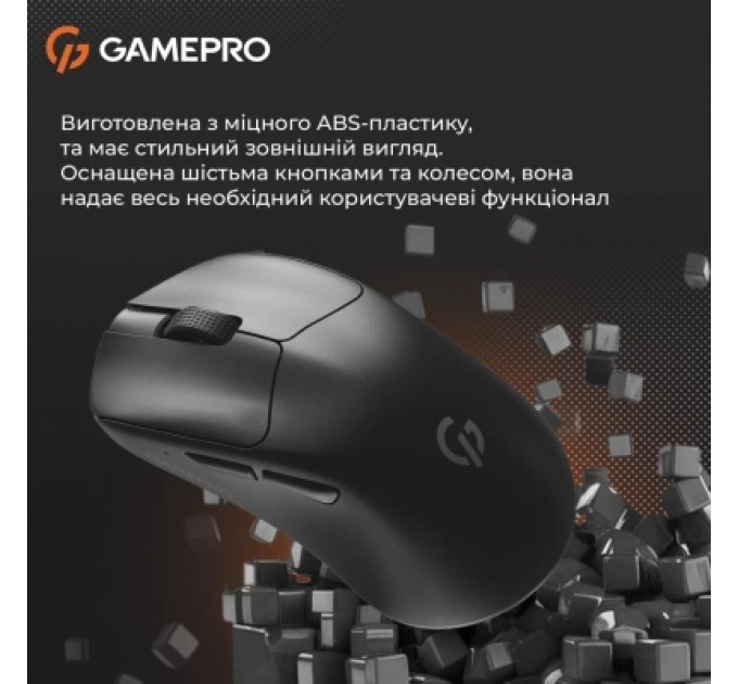 GamePro Мишка GamePro Genesis Avenger Wireless/Bluetooth/USB Black (GM096B)
