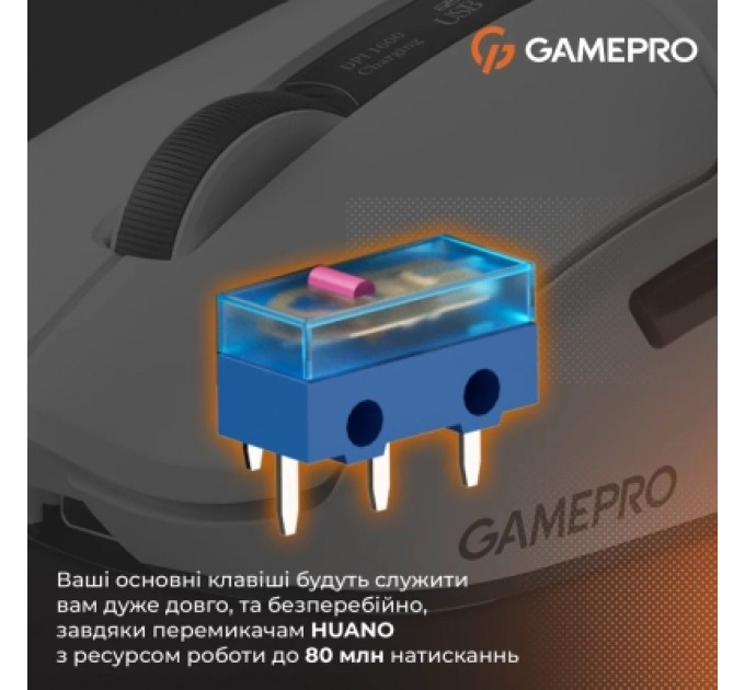 GamePro Мишка GamePro Genesis Ranker Wireless/Bluetooth/USB White (GM012W)