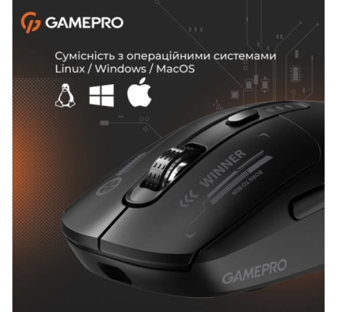 Мишка GamePro Genesis Winner Wireless/Bluetooth/USB Black (GM079B)