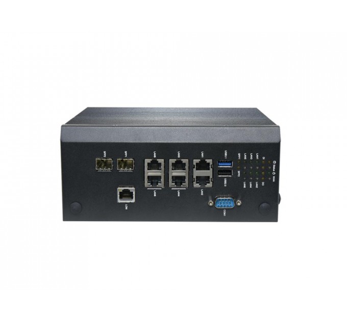 Мережевий шлюз Lanner ICS-P371F Intel Elkhart Lake X6425E with 1x DDR4 SO-DIMM 8GB, 6x 2.5GbE RJ45 with one pair by pass, 2x GbE SFP, 1x Console, 1x m.2 2242 SATA, 1x Micro SD, 1x 2.5" SATA drive bay(