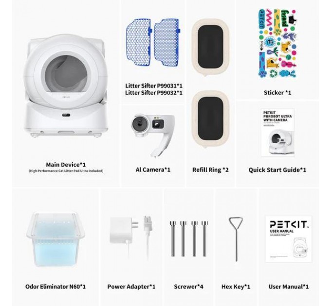 Petkit Смарт лоток PETKIT PUROBOT ULTRA with cam self-clean P9903