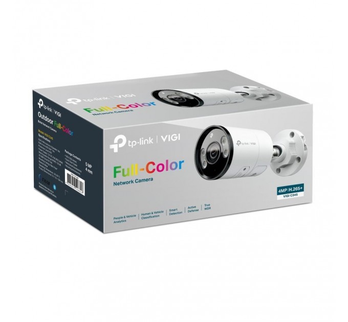 TP-Link Зовнішня повнокольорова мережева камера VIGI 4MP, VIGI C345(4mm) TP-LINK
