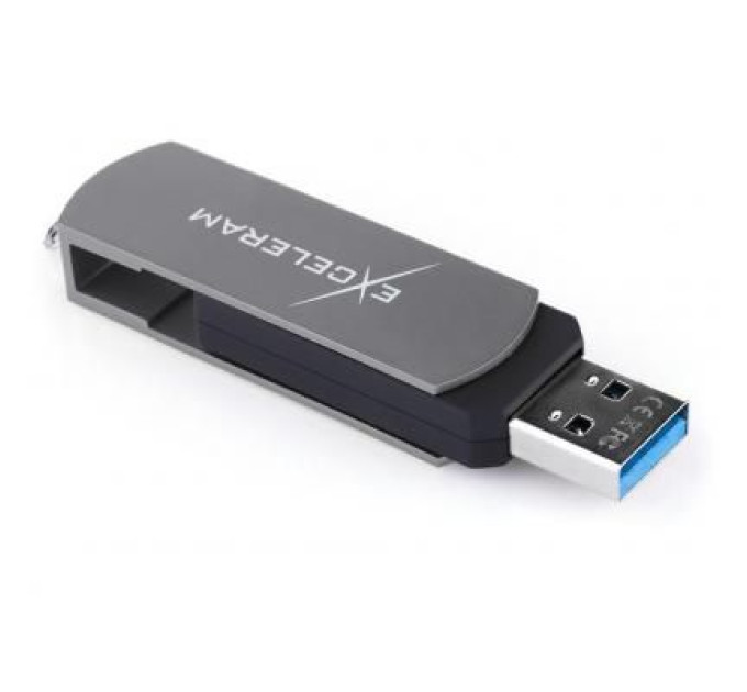 eXceleram USB флеш накопичувач eXceleram 128GB P2 Series Gray/Black USB 3.1 Gen 1 (EXP2U3GB128)