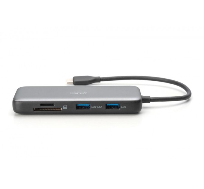 Док-станція USB-C, 8 портів, 2xHDMI, 3xUSB3.0, 1xRJ45, 1xSD, 1xMicroSD, 1xUSB-CPD  DA-70915 DIGITUS by ASSMANN